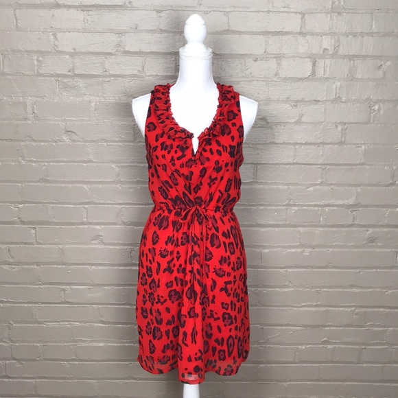 Francesca's Collections Dresses & Skirts - Red & Black Cheetah Dress Sz M